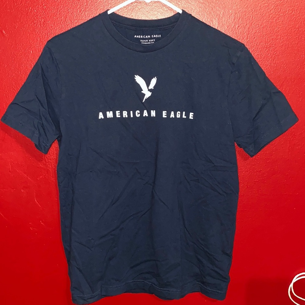 American Eagle soft crew shirt, Navy Blue, Size:Small